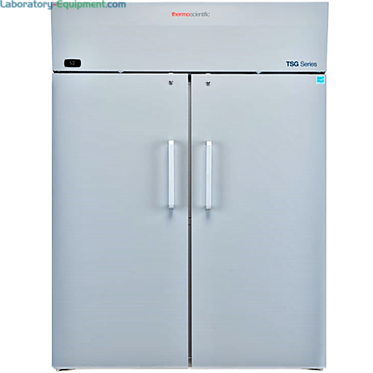 51.1 cu. ft. TSG5005SA Solid Door Lab Refrigerator by Thermo Fisher Scientific with a 2–8°C temperature range feature insulated doors and heat-free defrost