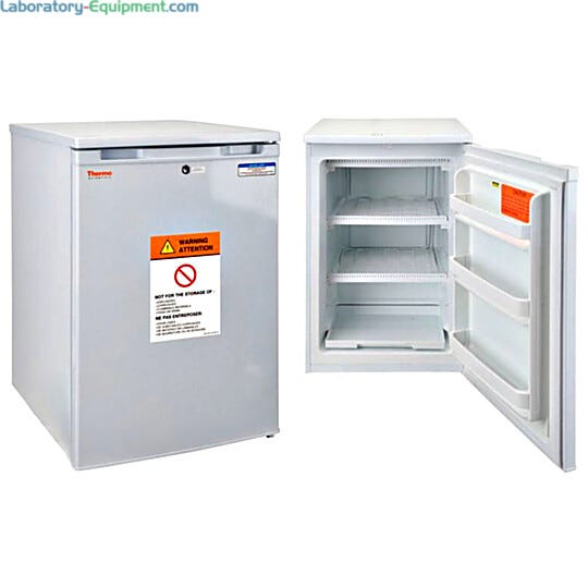 Economical and compact freezers for routine lab storage in various capacity sizes with CFC-free refrigerant, adjustable temperature control and manual defrost | 1536-PP-02 displayed