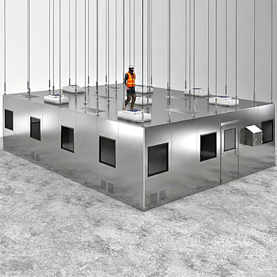 Terra's BioSafe® Stainless Steel Ceiling Panels are fully walkable, self-spported or suspended from facility ceiling | 6603-67-SS displayed