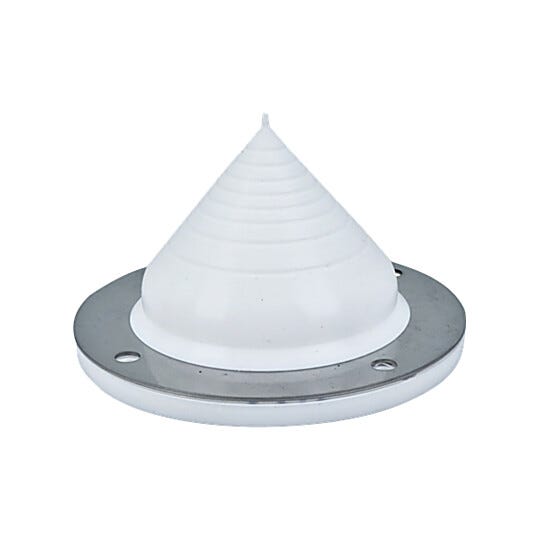 The silicone wall boot 4" W x 4" D x 2" H forms a flexible and sanitary seal, and can be cut to custom sizes | 2900-63 displayed