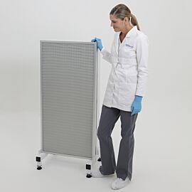 Front side of horizontal HEPA filtration system; 1 FFUs mounted on a base stand