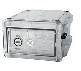 Secador 1.0 is a Bel-Art portable desiccator made from Copolyester. Includes a humidity meter to measure relative humidity of the chamber.  |  1538-08 displayed