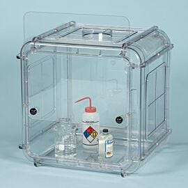 The 1x1 Bel-Art Clear View Fume Hoods are compact and extremely easy to set up, only requiring connection to an existing exhaust system | 3308-23 displayed