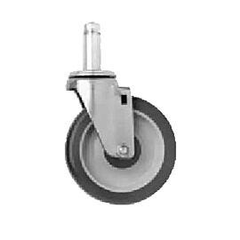 Caster; Stem/Swivel, Chrome-Plated Steel & Hi-Modulus Rubber, 250 lbs, 5" Dia, InterMetro, MetroMax iQ