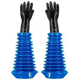 Chemical-resistant EPDM sleeve and butyl glove assembly for durable, ergonomic containment control  |  1691-PP-01 displayed