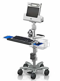 VHRS Adjustable Height Workstation for Motion C5 Tablet with Docking Station Computer Cart | 9600-82A displayed