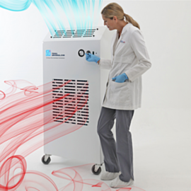 Medical-grade air filtration system rapidly transforms any standard room into a fully functional negative pressure isolation room | 6601-PP-27 displayed