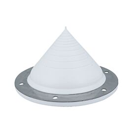 The silicone wall boot 6" W x 6" D x 3" H forms a flexible and sanitary seal, and can be cut to custom sizes   |  2900-18 displayed