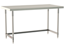 Metro TableWorx Mobile-Ready Work Table All 304 Stainless Steel 3-Sided Frame 36