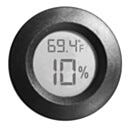 Thermohygrometer, Digital, Mini, Fahrenheit Temp Display; Installed