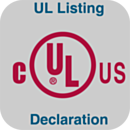UL Listing Declaration for Desiccator, Storage Cabinets, Gloveboxes