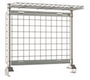 Metro Productivity Riser with Metroseal Gray SmartWall Grid and One 304 Stainless Steel Wire Overshelf for 36