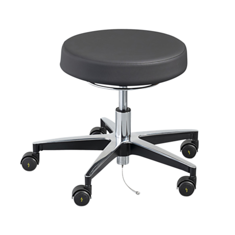 BioFit Rexford RXC Series Stool ISO 8 Black BioGrip Vinyl Aluminum 19
