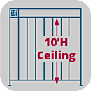 ValuLine™ Cleanroom Height Adjustment, 10'H, Softwall