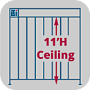 ValuLine™ Cleanroom Height Adjustment, 11'H, Softwall