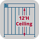 ValuLine™ Cleanroom Height Adjustment, 12'H, Softwall