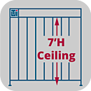 ValuLine™ Cleanroom Height Adjustment, 7'H, Softwall