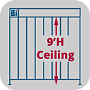 ValuLine™ Cleanroom Height Adjustment, 9'H, Softwall