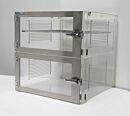 Desiccator; Adjust-A-Shelf™, Acrylic, 2 Chambers, 24