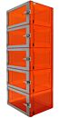 Desiccator; Adjust-A-Shelf™, NitroPlex™, Amber Acrylic, 5 Chambers, 24