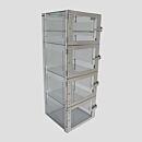Desiccator; Adjust-A-Shelf™, Static Dissipative PVC, 4 Chambers, 18