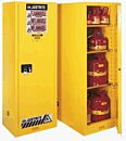 Justrite 895420 Sure-Grip Ex Slimlime Flammable Safety Cabinet; 54 gal, Self-Closing Single Door, 23.25