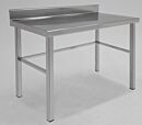 BioSafe® Work Station; 304 Stainless Steel, Solid with Backsplash Top, Marine Edge, 72