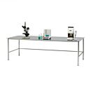Work Station, BioSafe® Solid Top™ EP 304 or 316 Stainless Steel, Heavy-Duty, Round Tube, 84