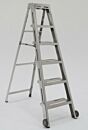 Folding Ladder; 5 Steps, Diamond Plated, Electropolished 304 or 316 SS, 22.5