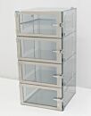 Desiccator; Adjust-A-Shelf™, Static Dissipative PVC, 4 Chambers, 24