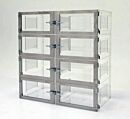 Desiccator; Adjust-A-Shelf™, Acrylic, 8 Chambers, 46