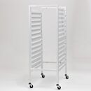 Mobile Storage Rack; Adjustable, Powder-Coated Steel, 27.5