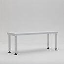 Gowning Bench; Powder-Coated Steel, Solid Top, 48