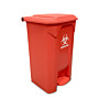MTC Bio Extra-Large 23-Gallon Biohazard Bin for disposal of infectious or contaminated waste features a foot-pedal operated lid, bag notch hooks; A8002B  |  5705-94 displayed