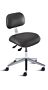 Biofit black desk chair includes seat and backrest that tilt independently with separate levers, chrome-plated metal parts, and large high-profile aluminum base
