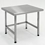 Stainless steel ISO-rated cleanroom table with solid top features ultra-smooth surfaces for easy cleaning and sterilization  |  9603-03 displayed