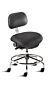 Biotfit ISO4 black desk chair includes high profile tubular steel base, dual-wheel casters, footring and four-way contouring seat