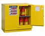 Sure-Grip Undercounter safety cabinets includes self-leveling feet for stability on uneven floors, grounding connectors and trilingual warning label  |  1619-96 displayed