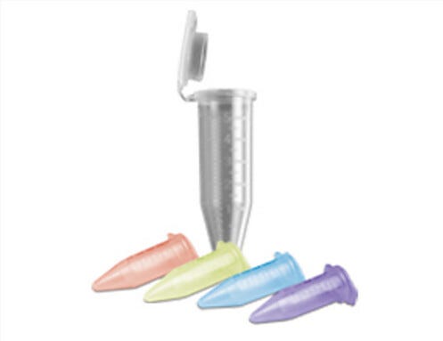5mL Snap-Cap Polypropylene MacroTubes by MTC Bio available in a variety of colors for use with centrifuge rotors | 5705-PP-05 displayed