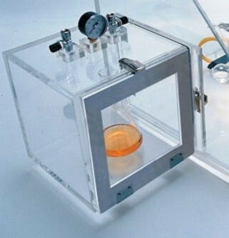 Provide a buffer space for sample or material transfer  |  1680-96B displayed