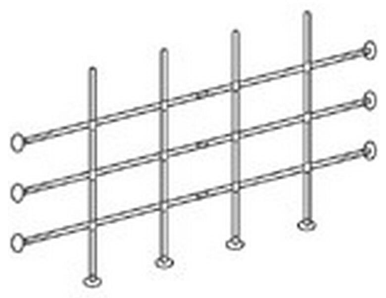 Kits include stainless steel rods, connectors, instruction sheet and drill template. | 3645-22 displayed