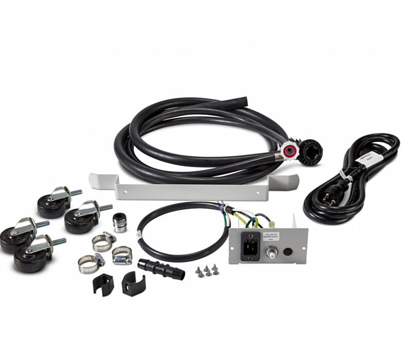 230V Freestanding to Mobile Conversion Kit enables washers to be plugged into a 20A electrical wall outlet and connected to a standard lab sink faucet, 4596111 | 6921-96 displayed