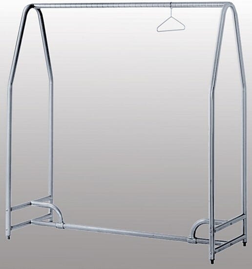 Electropolished Stainless Steel Free Standing Garmet Rack  |  5656-34 displayed