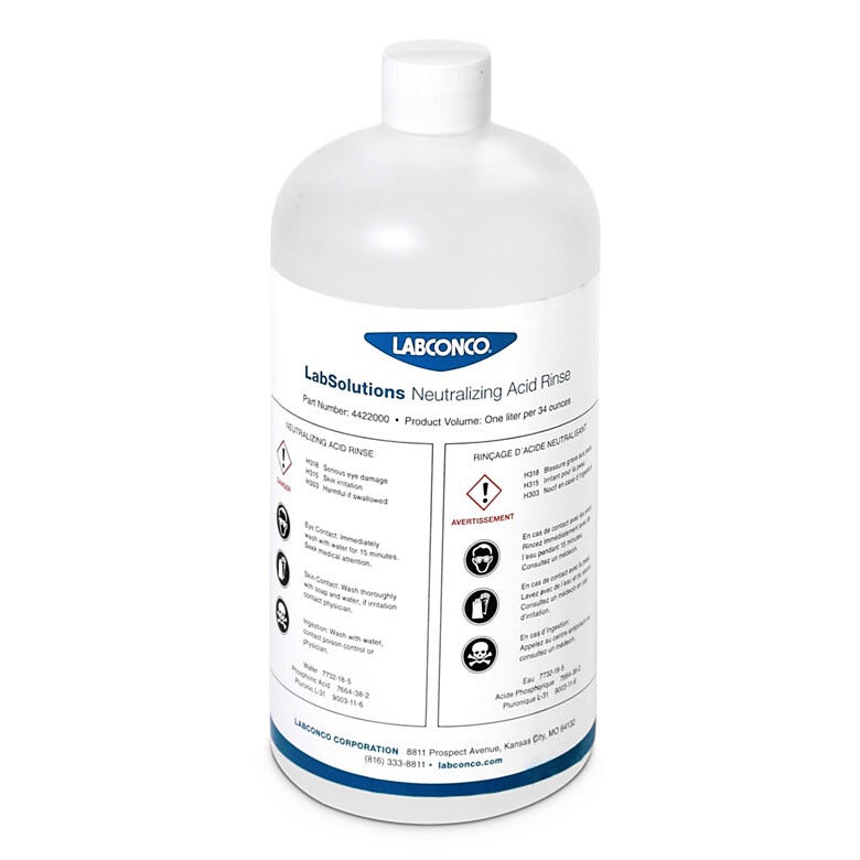 LabSolutions neutralizng acid rinse is specially formulated to use in Labconco glassware washers  |  6921-86 displayed