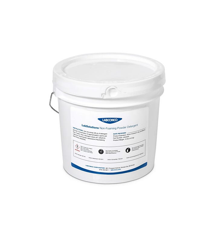 LabSolutions powder detergent, small pail is specially formulated for Labconco glassware washers  |  6921-84-S displayed