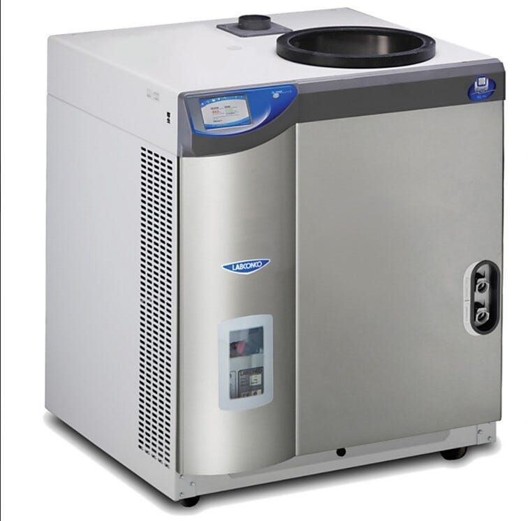 Labconco FreeZone 12 Liter -84C Console Freeze Dryer with remote notification and data collection removes 6.5L of water in 24 hrs  |  6923-80A-220 displayed