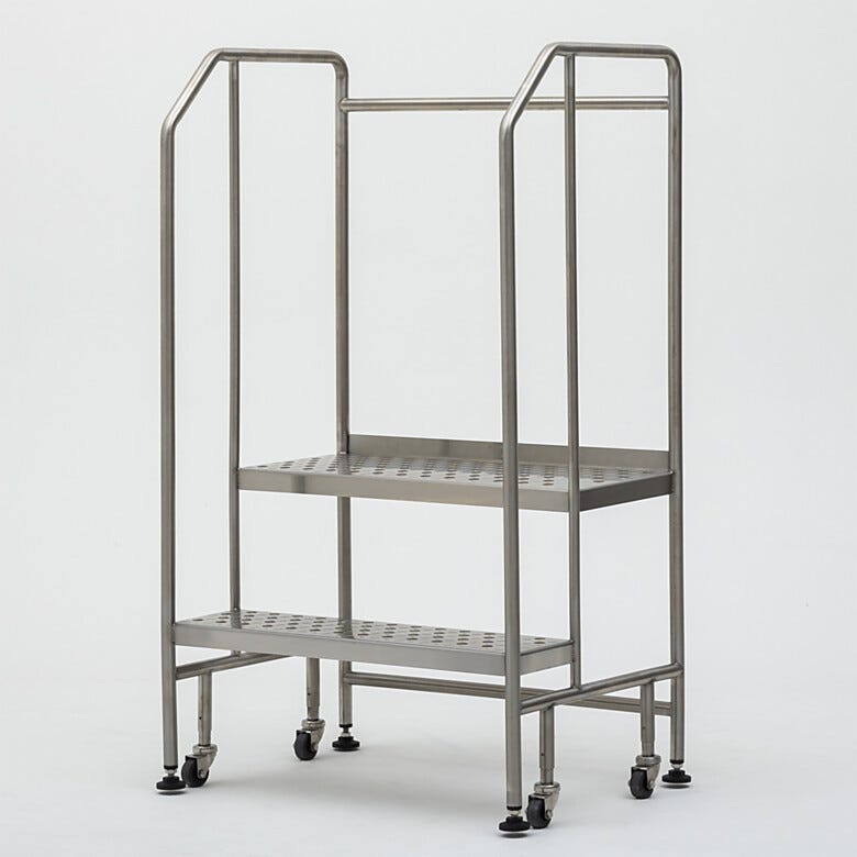 Stainless steel BioSafe® step ladders are ideal for hygenic environments   |  2805-63B displayed