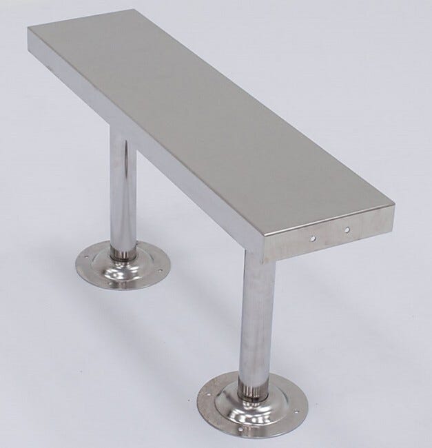 Cleanroom-compliant, aseptic benches for ISO-rated gowning rooms