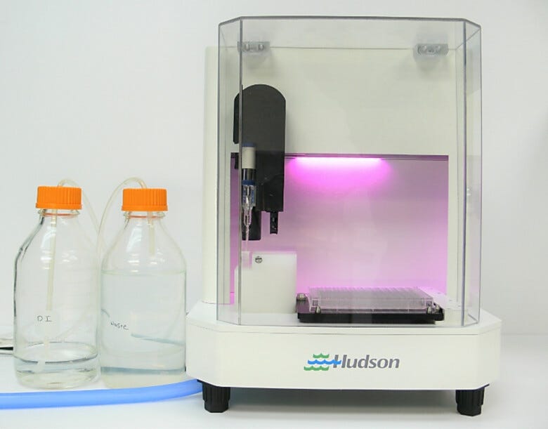 Rapid pH Automatic pH Instrument with probe by Hudson Robotics simultaneously measures up to 96 samples | 3030-52 displayed