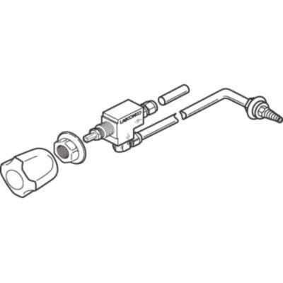 Illustration of the standard service fixture kit for fume hoods | 3644-80 displayed